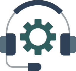 Headphones around a cog 